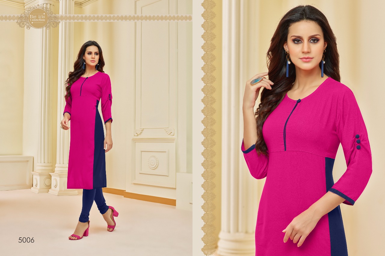 Kurti Wala By Ganesh Fashion 5001 To 5006 Series Beautiful Stylish Fancy Colorful Casual Wear & Ethnic Wear & Ready To Wear Heavy Rayon Kurtis At Wholesale Price
