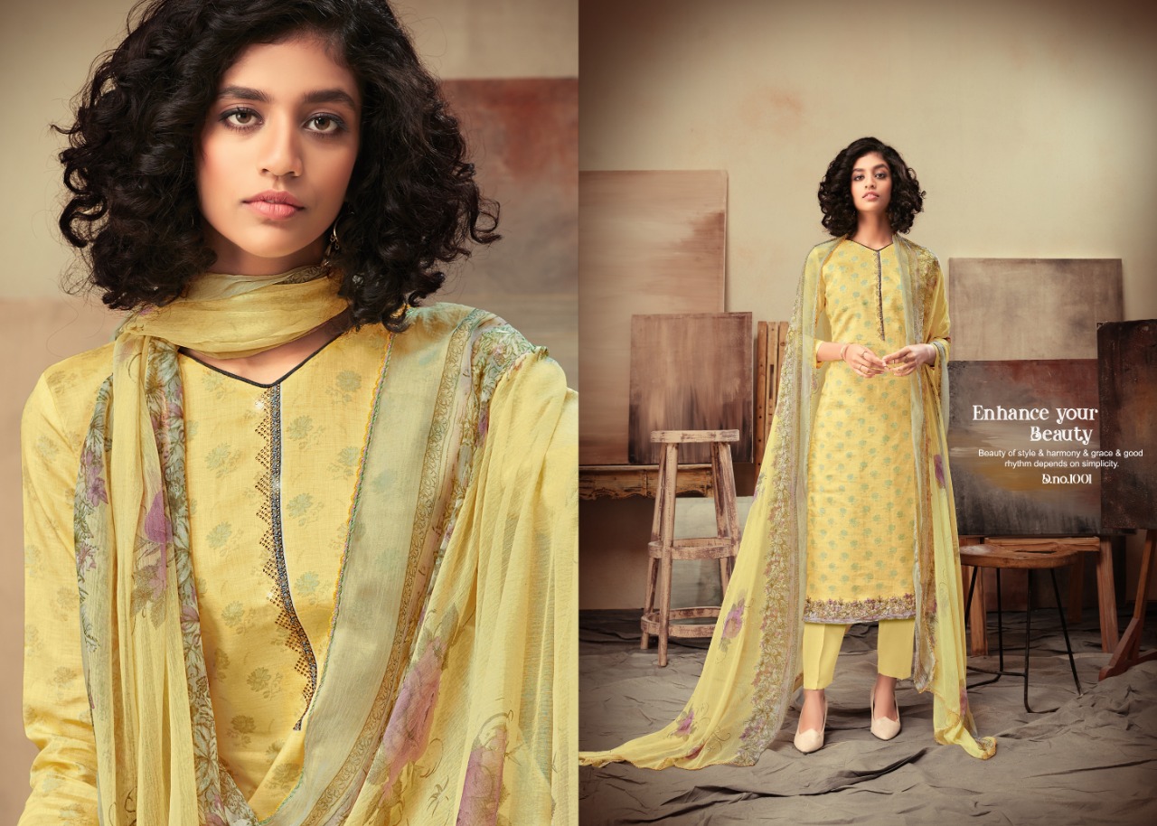 Kusum By Azara 1001 To 1008 Series Beautiful Suits Colorful Stylish Fancy Colorful Casual Wear & Ethnic Wear Heavy Cotton Satin Dresses At Wholesale Price