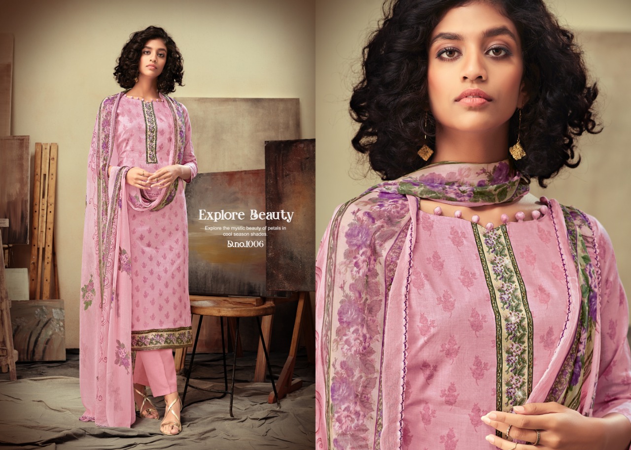 Kusum By Azara 1001 To 1008 Series Beautiful Suits Colorful Stylish Fancy Colorful Casual Wear & Ethnic Wear Heavy Cotton Satin Dresses At Wholesale Price