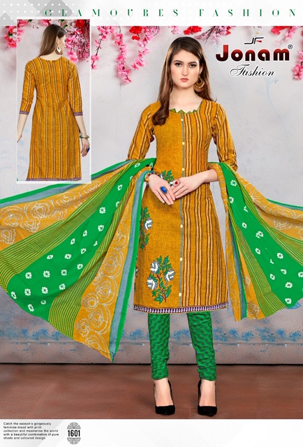 Laadli Vol-16 By Jonam Fashion 1601 To 1616 Series Beautiful Suits Stylish Colorful Fancy Casual Wear & Ethnic Wear Cotton Printed Dresses At Wholesale Price