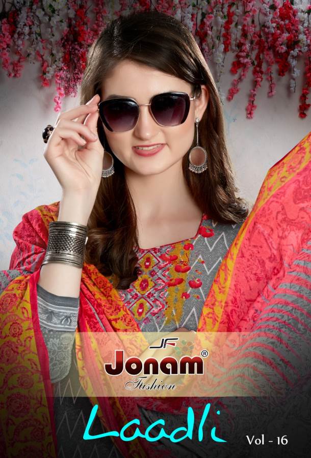 Laadli Vol-16 By Jonam Fashion 1601 To 1616 Series Beautiful Suits Stylish Colorful Fancy Casual Wear & Ethnic Wear Cotton Printed Dresses At Wholesale Price