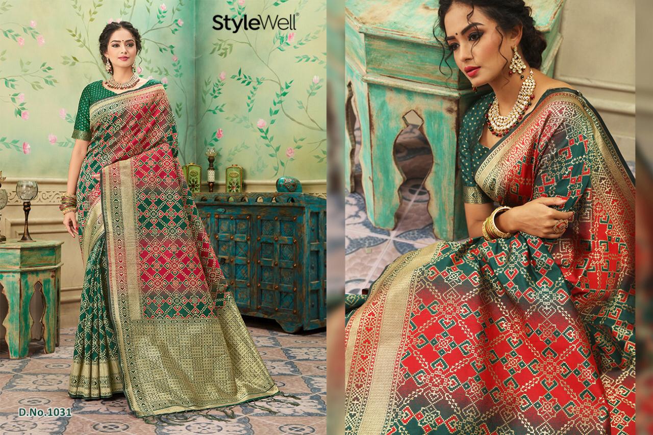 Laavanya By Stylewell 1021 To 1036 Series Indian Traditional Wear Collection Beautiful Stylish Fancy Colorful Party Wear & Occasional Wear Fancy Sarees At Wholesale Price