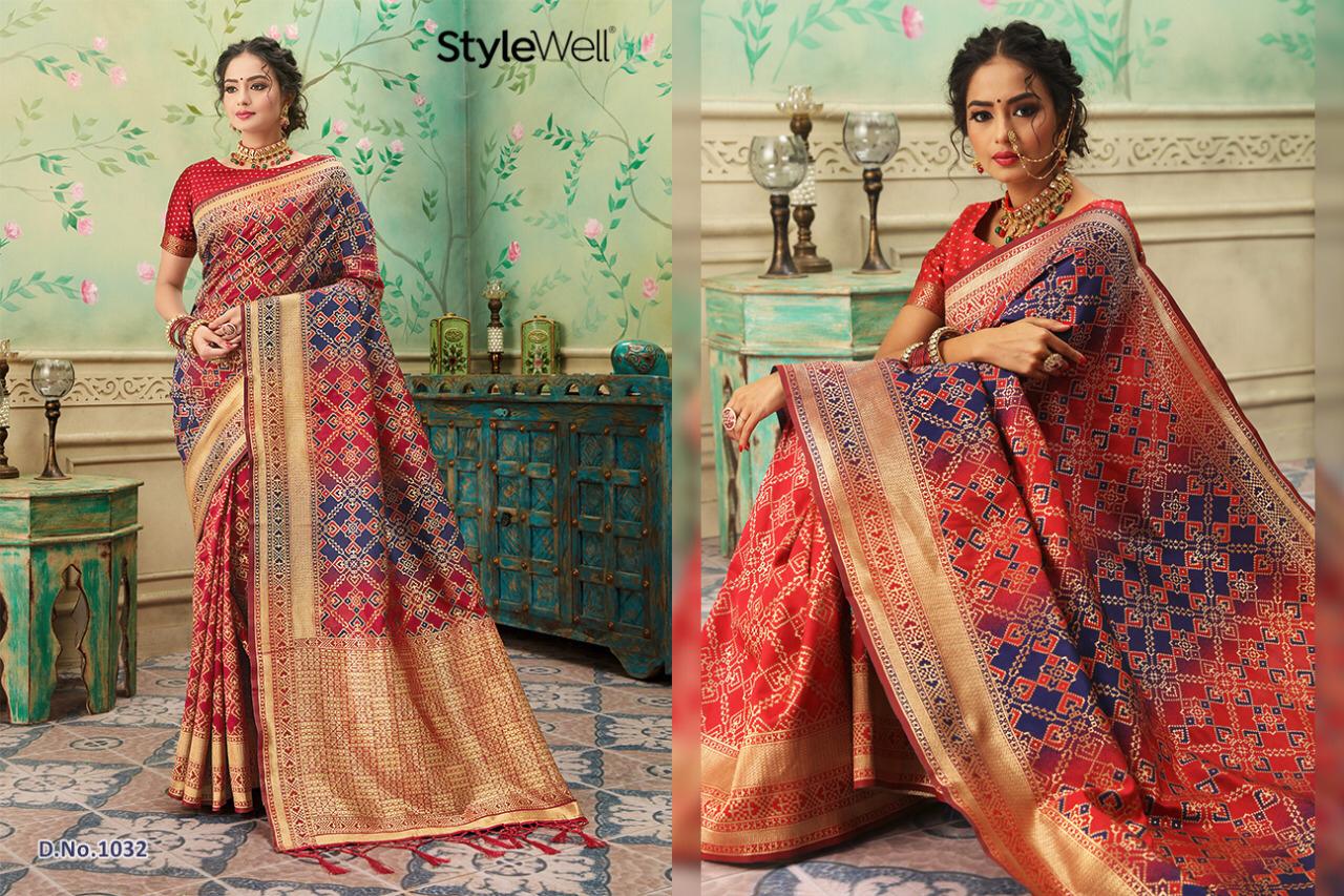 Laavanya By Stylewell 1021 To 1036 Series Indian Traditional Wear Collection Beautiful Stylish Fancy Colorful Party Wear & Occasional Wear Fancy Sarees At Wholesale Price