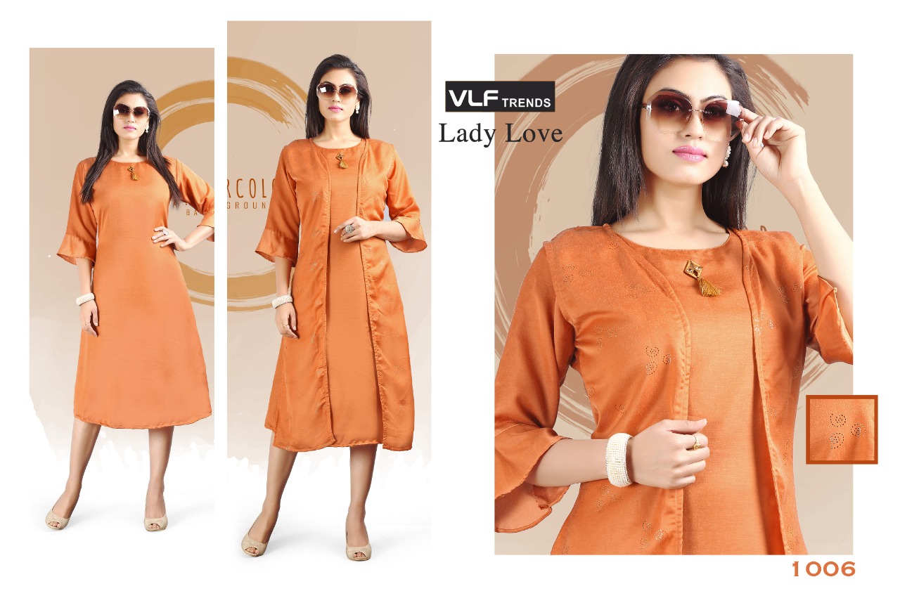 Lady Love By Vlf Trends 1001 To 1006 Series Beautiful Colorful Stylish Fancy Casual Wear & Ethnic Wear & Ready To Wear Fancy Imported Kurtis At Wholesale Price
