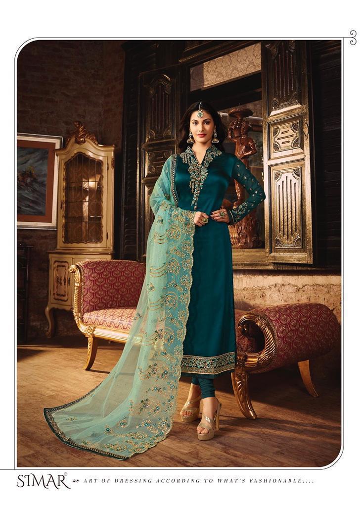Lajja By Glossy 1872 To 1879 Series Designer Sharara Suits Beautiful Stylish Fancy Colorful Party Wear & Ethnic Wear Satin Georgette With Embroidery Dresses At Wholesale Price