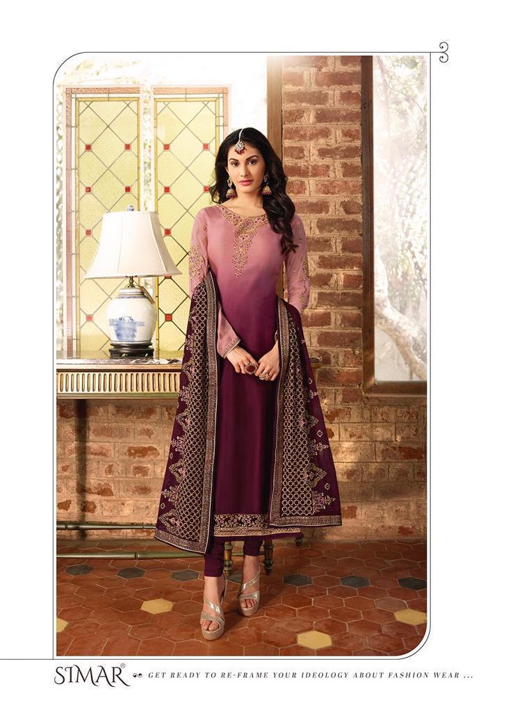 Lajja By Glossy 1872 To 1879 Series Designer Sharara Suits Beautiful Stylish Fancy Colorful Party Wear & Ethnic Wear Satin Georgette With Embroidery Dresses At Wholesale Price