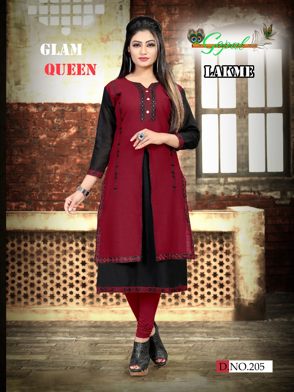 Lakme Vol-2 By Gopal 201 To 208 Series Beautiful Stylish Fancy Colorful Casual Wear & Ethnic Wear Cotton Slub Embroidery Kurtis At Wholesale Price