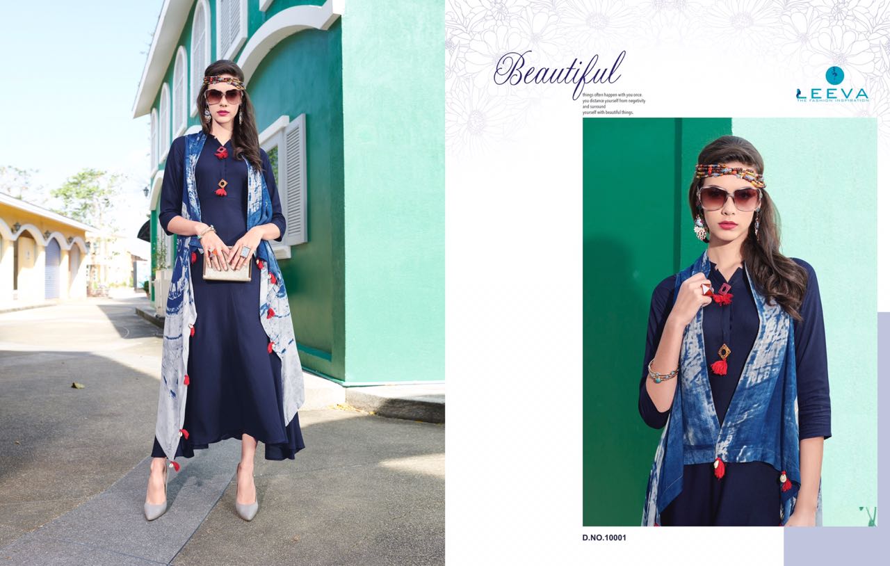 Lamcy By Leeva 10001 To 10008 Series Designer Beautiful Stylish Fancy Colorful Party Wear & Ethnic Wear Pure Rayon & Cotton Printed Kurtis At Wholesale Price
