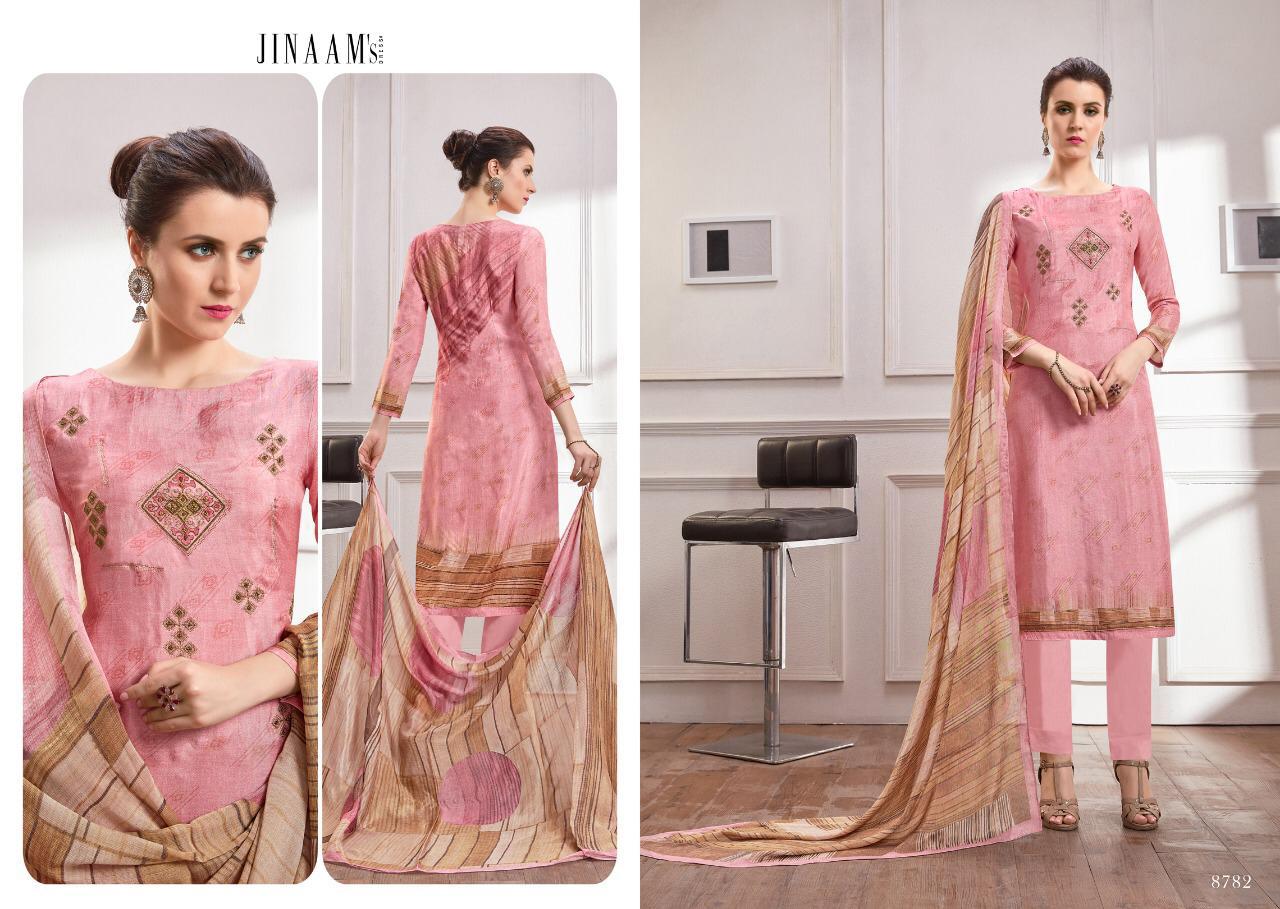 Lamisa By Jinaam Dresses 8781 To 8786 Series Beautiful Suits Stylish Fancy Colorful Party Wear & Ethnic Wear Russian Silk With Embroidered Dresses At Wholesale Price