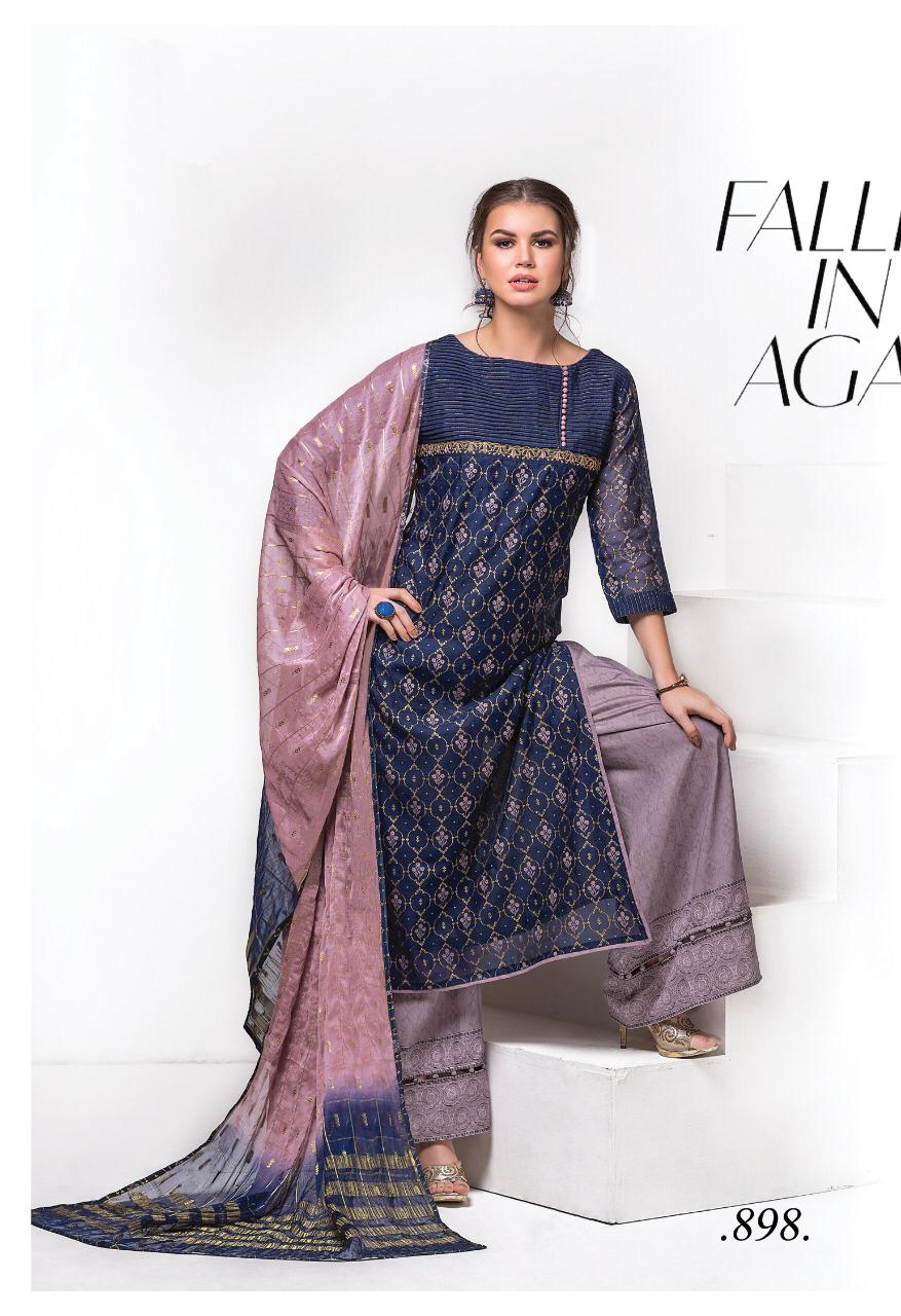 Lavanya By Sri 894 To 900 Series Beautiful Suits Stylish Fancy Colorful Party Wear & Occasional Wear Mono Chanderi With Khatli Work Dresses At Wholesale Price
