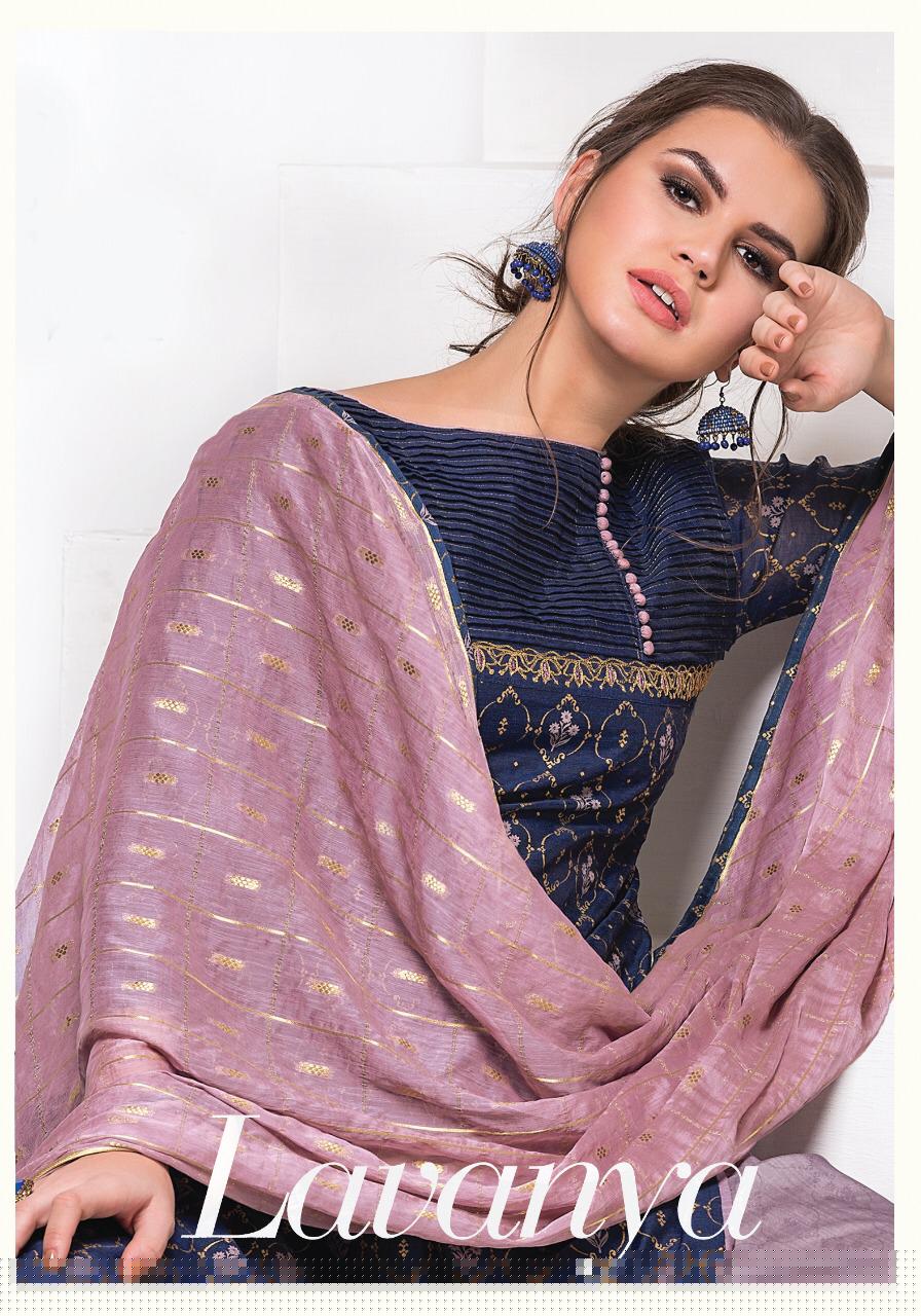 Lavanya By Sri 894 To 900 Series Beautiful Suits Stylish Fancy Colorful Party Wear & Occasional Wear Mono Chanderi With Khatli Work Dresses At Wholesale Price
