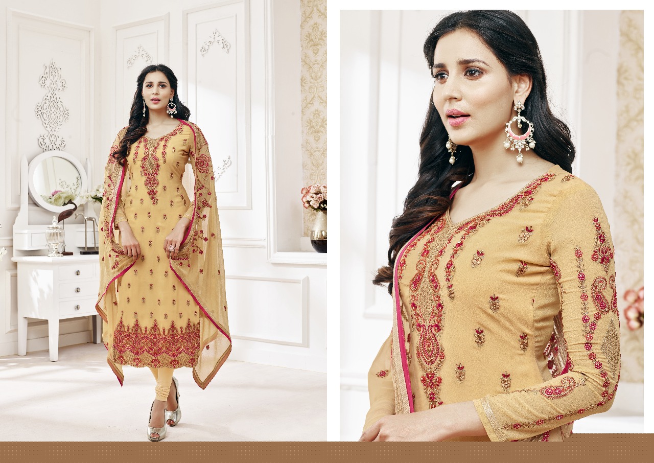 Lavli Vol-11 By Lavli Fashion 11001 To 11006 Series Beautiful Stylish Designer Printed And Embroidered Party Wear Occasional Wear Georgette Embroidered Dresses At Wholesale Price