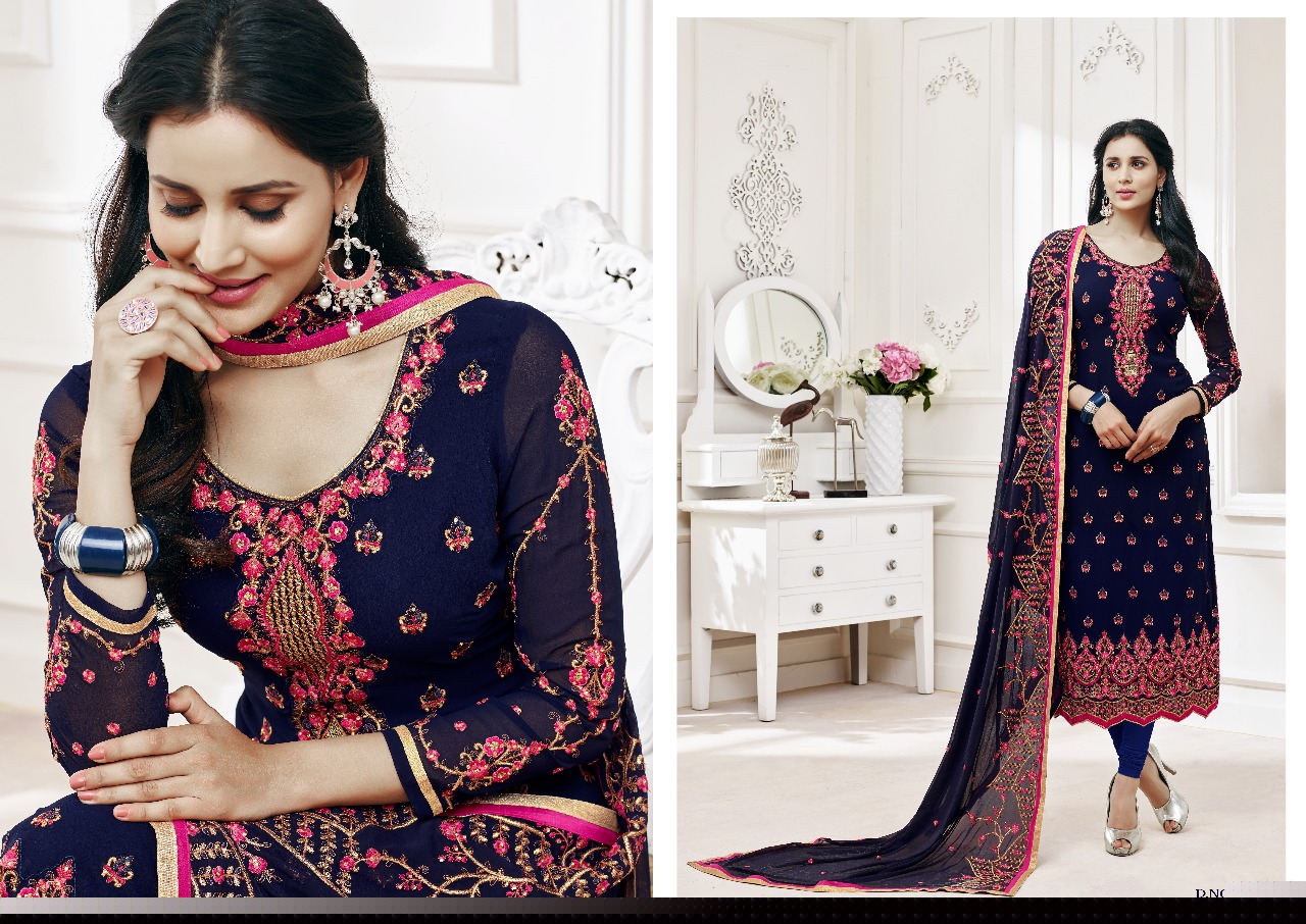 Lavli Vol-11 By Lavli Fashion 11001 To 11006 Series Beautiful Stylish Designer Printed And Embroidered Party Wear Occasional Wear Georgette Embroidered Dresses At Wholesale Price