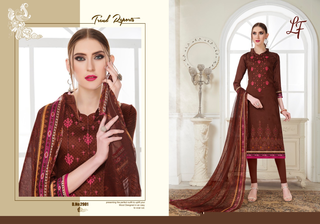 Lavli Vol-29 By Lavli Fashion 2901 To 2906 Series Indian Traditional Wear Collection Beautiful Stylish Fancy Colorful Party Wear & Occasional Wear Cotton Satin Print Dress At Wholesale Price