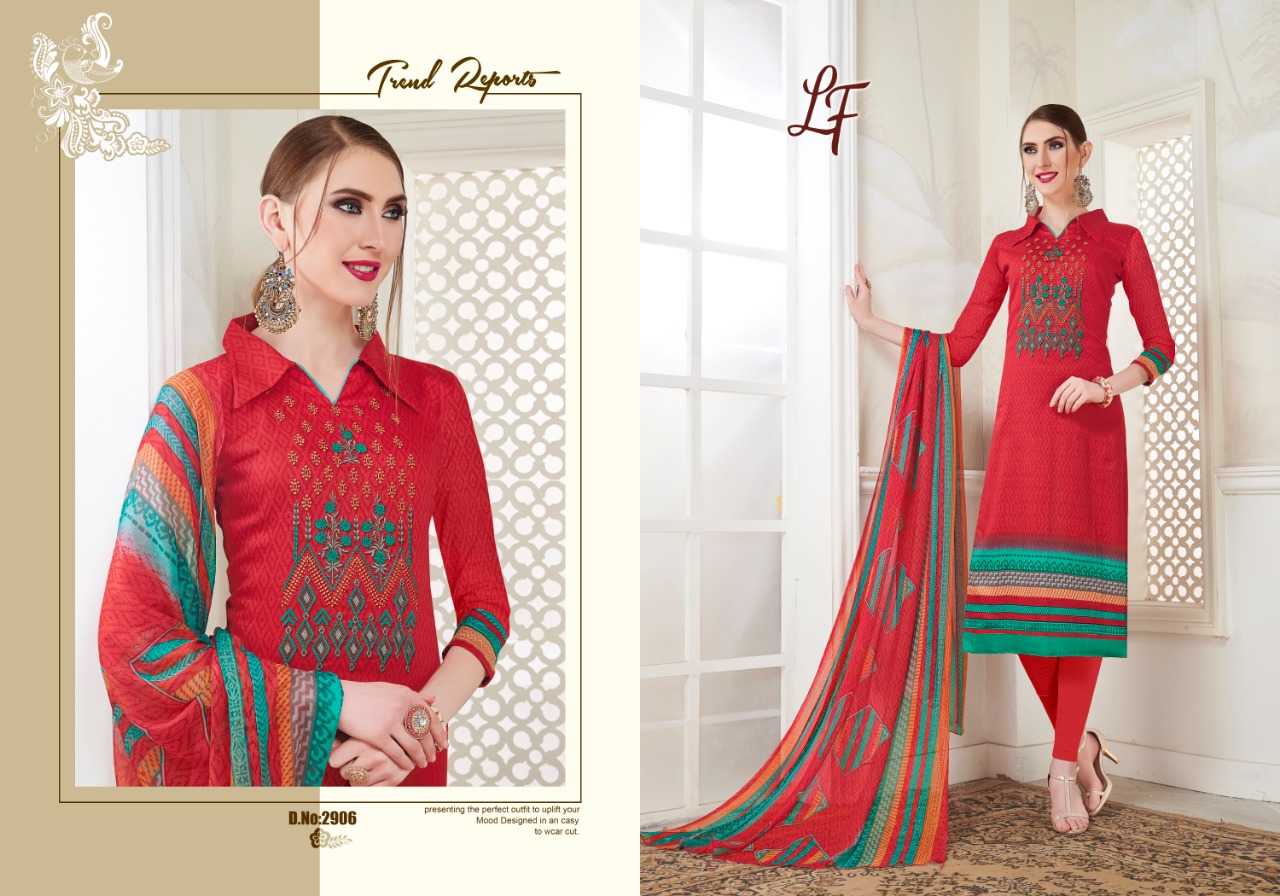 Lavli Vol-29 By Lavli Fashion 2901 To 2906 Series Indian Traditional Wear Collection Beautiful Stylish Fancy Colorful Party Wear & Occasional Wear Cotton Satin Print Dress At Wholesale Price