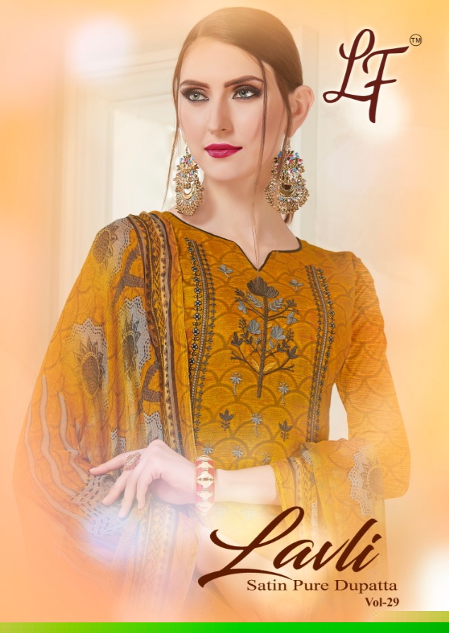 Lavli Vol-29 By Lavli Fashion 2901 To 2906 Series Indian Traditional Wear Collection Beautiful Stylish Fancy Colorful Party Wear & Occasional Wear Cotton Satin Print Dress At Wholesale Price
