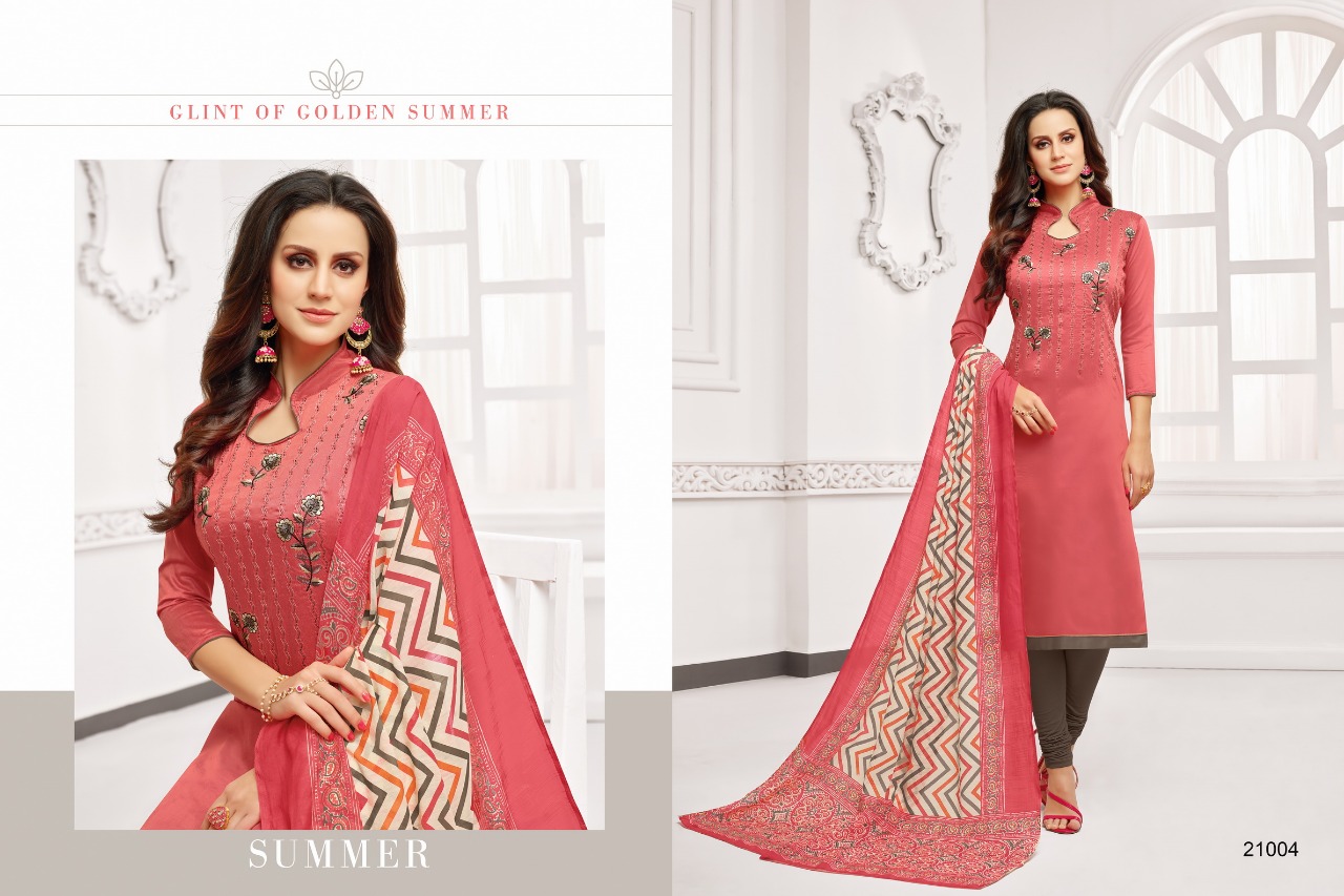 Lerissa By Kapil Tex 21001 To 21012 Series Beautiful Pakistani Suits Colorful Stylish Fancy Casual Wear & Ethnic Wear Soft Cotton Embroidery Dresses At Wholesale Price