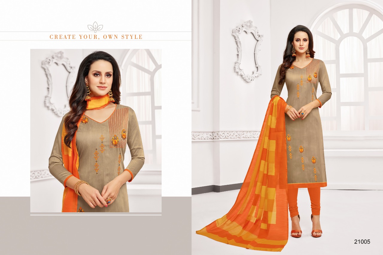 Lerissa By Kapil Tex 21001 To 21012 Series Beautiful Pakistani Suits Colorful Stylish Fancy Casual Wear & Ethnic Wear Soft Cotton Embroidery Dresses At Wholesale Price