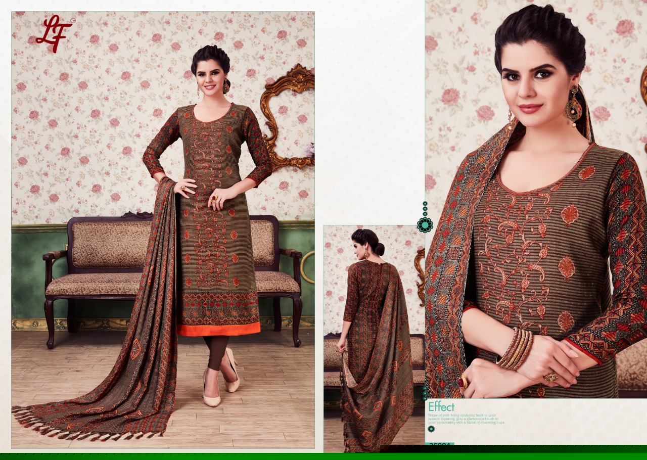 Lf-winter Collection Vol-25 By Lavli Fashion 25001 To 25008 Series Designer Suits Stylish Beautiful Colourful Printed & Embroidered Party Wear & Occasional Wear Pure Pashmina Dresses At Wholesale Price