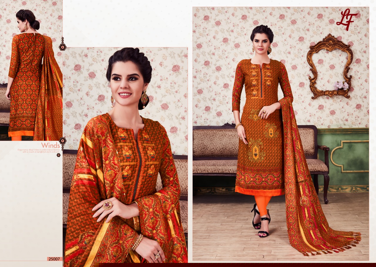 Lf-winter Collection Vol-25 By Lavli Fashion 25001 To 25008 Series Designer Suits Stylish Beautiful Colourful Printed & Embroidered Party Wear & Occasional Wear Pure Pashmina Dresses At Wholesale Price