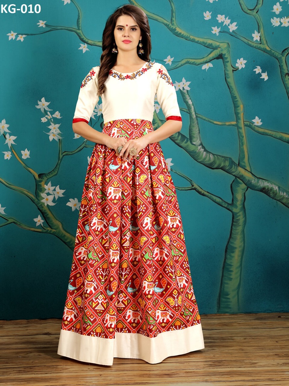Libaaz Vol-1 By Kaamiri 010 To 015 Series Beautiful Designer Colorful Stylish Fancy Party Wera & Ethnic Wear Tafeta Silk & Twrill Silk Kurtis At Wholesale Price
