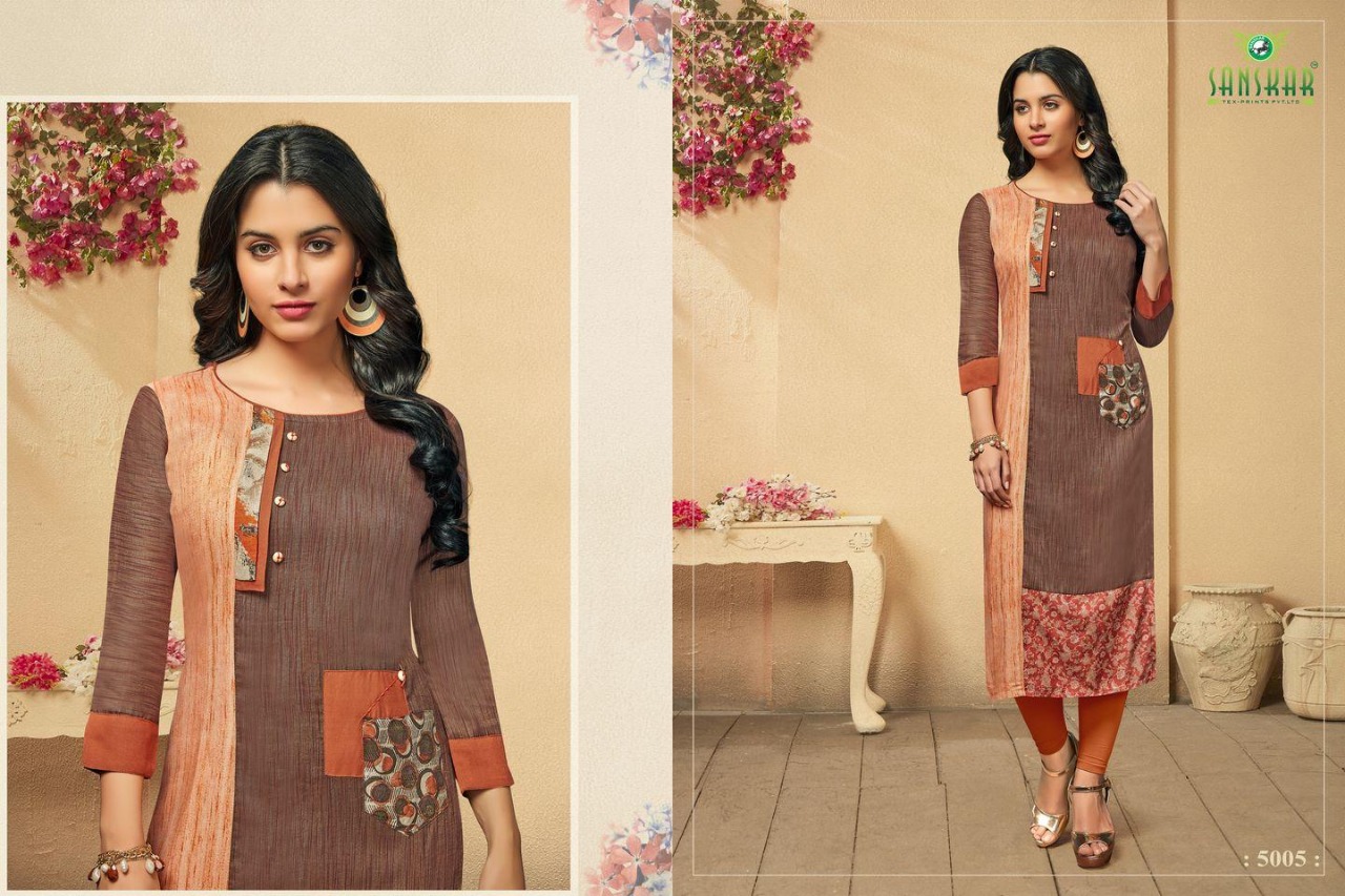Libbas By Sanskar Tex Print 5005 To 5012 Series Stylish Colorful Fancy Beautiful Casual Wear & Ethnic Wear Pure Heavy Rayon Kurtis At Wholesale Price