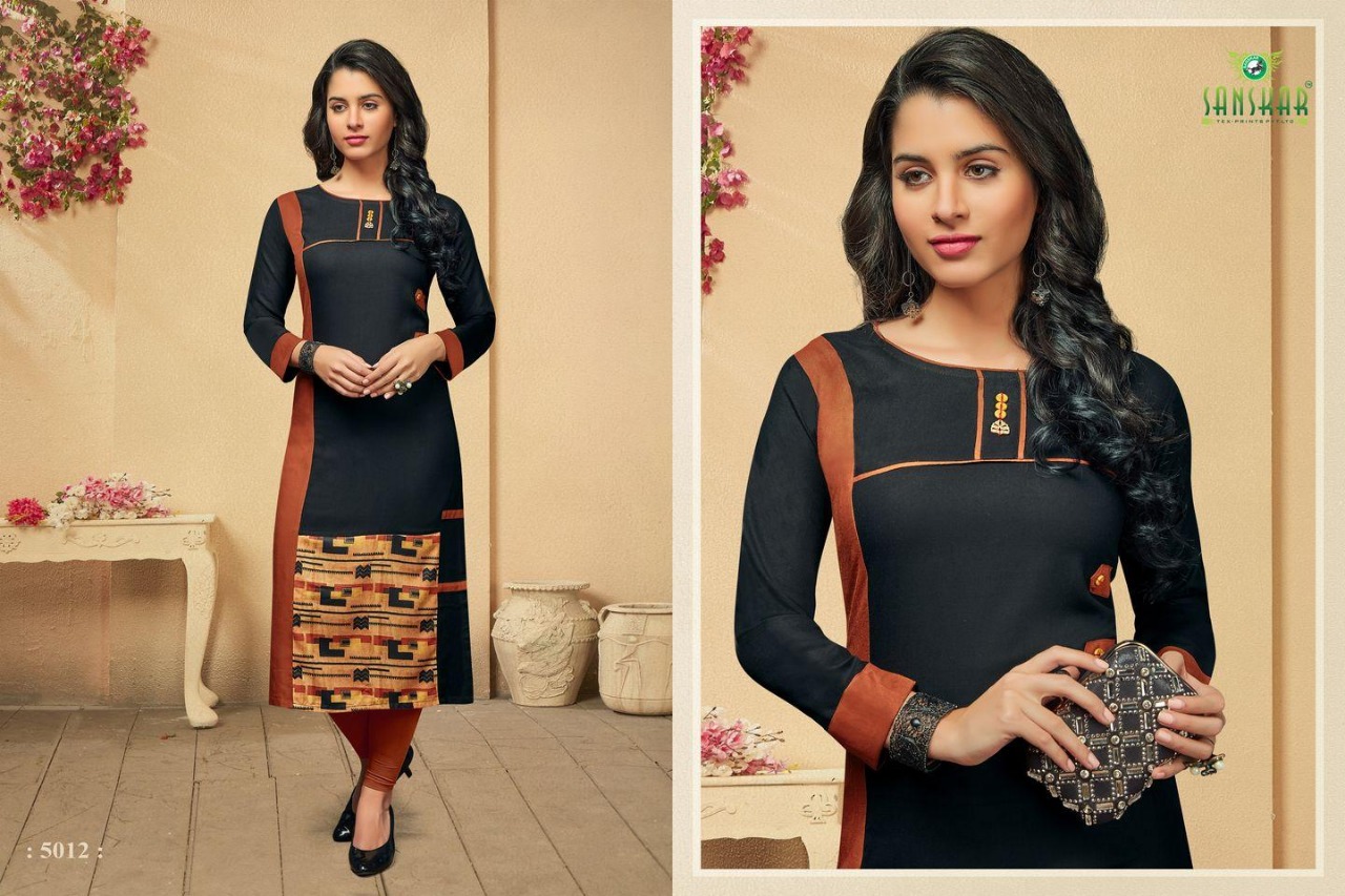 Libbas By Sanskar Tex Print 5005 To 5012 Series Stylish Colorful Fancy Beautiful Casual Wear & Ethnic Wear Pure Heavy Rayon Kurtis At Wholesale Price