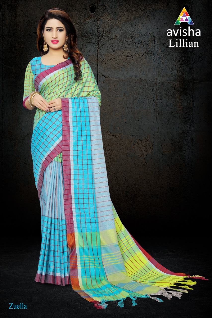 Lilian By Avisha Indian Traditional Wear Collection Beautiful Stylish Fancy Colorful Party Wear & Occasional Wear Blended Cotton With Heavy Embroidery Sarees At Wholesale Price