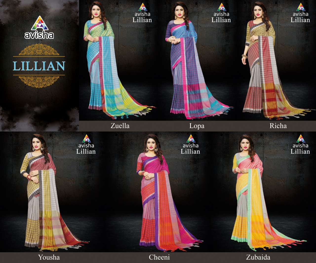 Lilian By Avisha Indian Traditional Wear Collection Beautiful Stylish Fancy Colorful Party Wear & Occasional Wear Blended Cotton With Heavy Embroidery Sarees At Wholesale Price