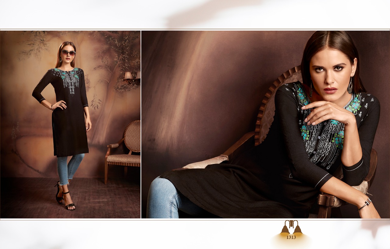 Lily Vol-15 By Kajree Fashion 1310 To 1321 Series Beautiful Stylish Fancy Colorful Casual Wear & Ethnic Wear & Ready To Wear Rayon Embroidered Kurtis At Wholesale Price