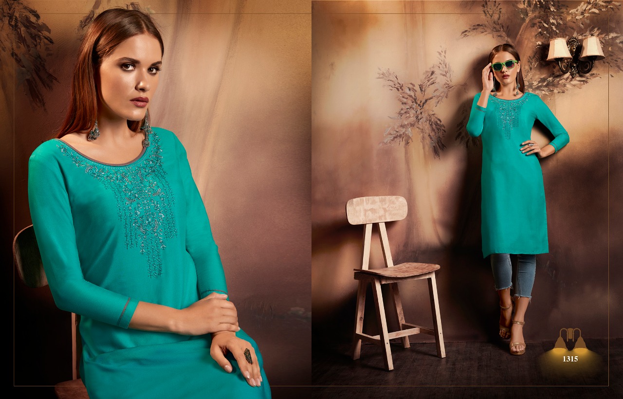 Lily Vol-15 By Kajree Fashion 1310 To 1321 Series Beautiful Stylish Fancy Colorful Casual Wear & Ethnic Wear & Ready To Wear Rayon Embroidered Kurtis At Wholesale Price