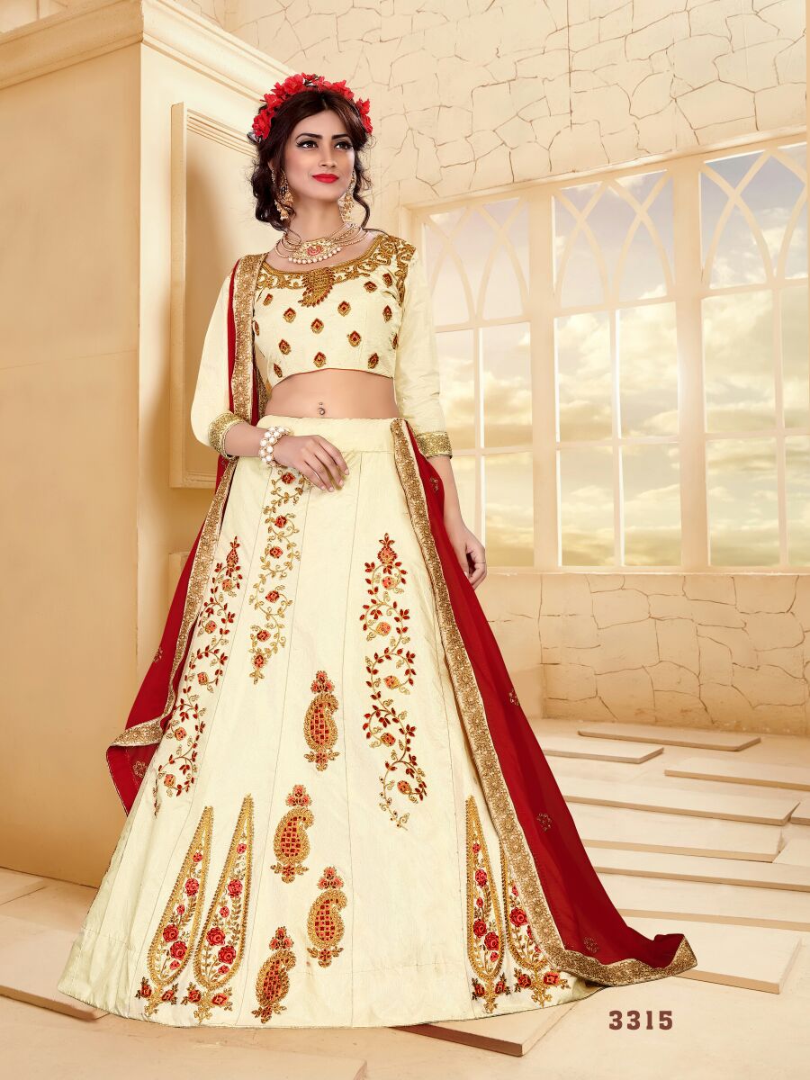 Lily By Sanskar Style 3307 To 3315 Series Designer Wedding Collection Beautiful Stylish Fancy Colorful Party Wear & Occasional Wear Silk Lehengas At Wholesale Price