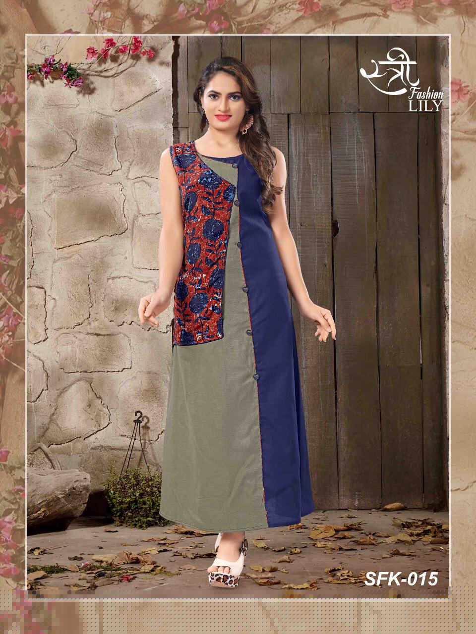 Lily By Stree Fashion Designer Beautiful Stylish Colorful Fancy Ready To Wear & Casual Wear & Ethnic Wear Linen/rayon Printed Kurtis At Wholesale Price