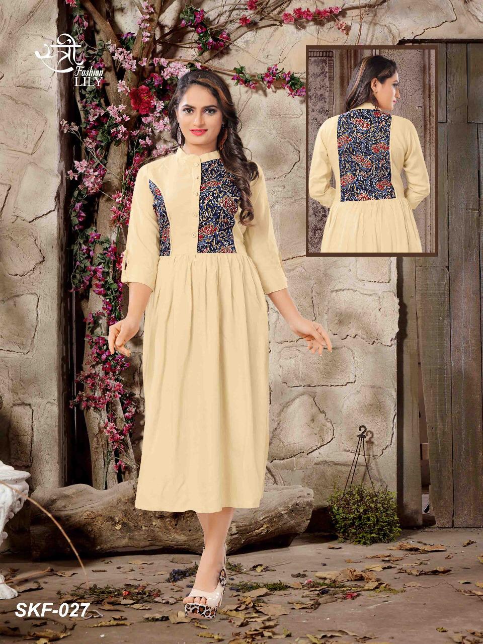 Lily By Stree Fashion Designer Beautiful Stylish Colorful Fancy Ready To Wear & Casual Wear & Ethnic Wear Linen/rayon Printed Kurtis At Wholesale Price