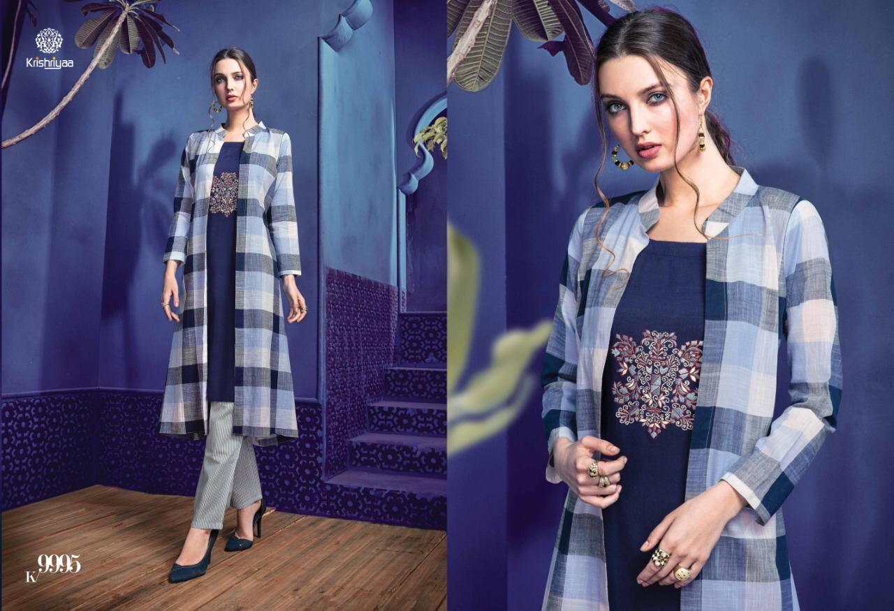Limelight Vol-2 By Krishriyaa 9991 To 9998 Series Beautiful Stylish Fancy Colorful Casual Wear & Ethnic Wear Handloom/viscose Cotton Kurtis With Bottom At Wholesale Price
