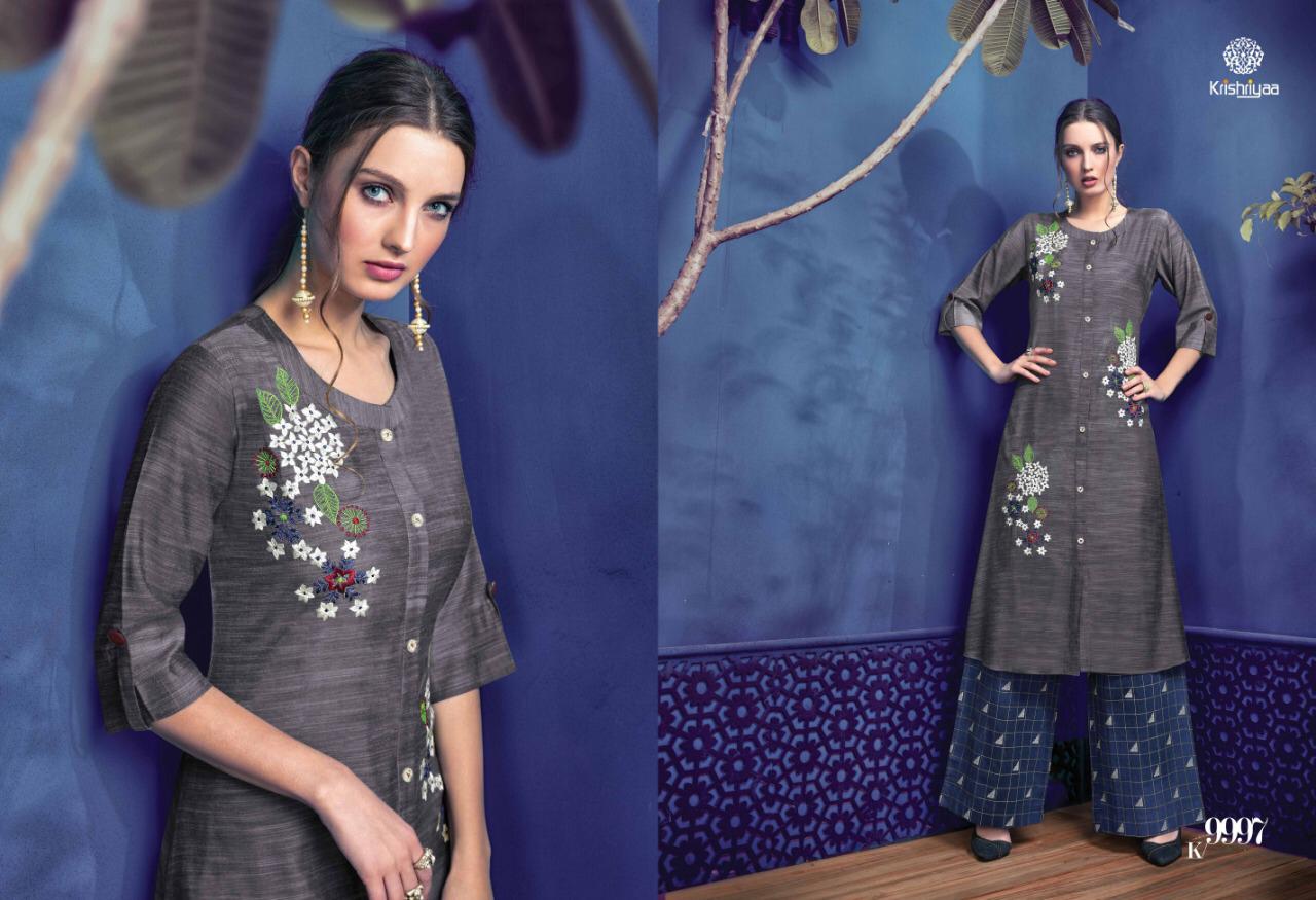 Limelight Vol-2 By Krishriyaa 9991 To 9998 Series Beautiful Stylish Fancy Colorful Casual Wear & Ethnic Wear Handloom/viscose Cotton Kurtis With Bottom At Wholesale Price