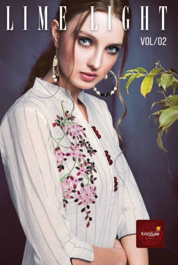 Limelight Vol-2 By Krishriyaa 9991 To 9998 Series Beautiful Stylish Fancy Colorful Casual Wear & Ethnic Wear Handloom/viscose Cotton Kurtis With Bottom At Wholesale Price