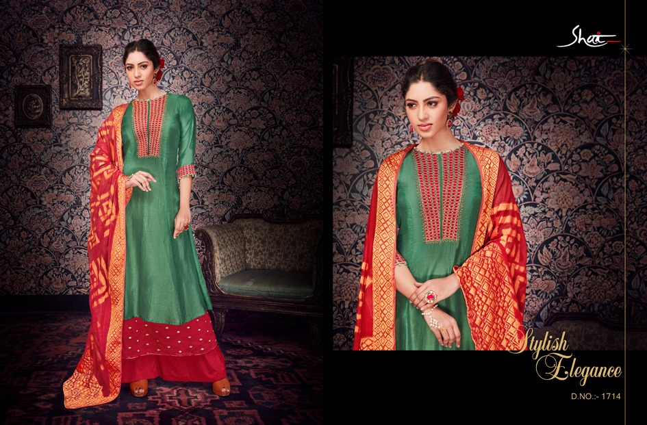 Livia By Shai 1711 To 1718 Series Designer Collection Suits Beautiful Stylish Fancy Colorful Party Wear & Occasional Wear Pure Bemberg Silk Dresses At Wholesale Price