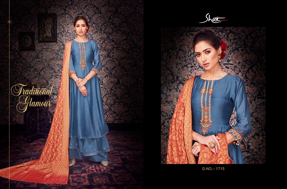 Livia By Shai 1711 To 1718 Series Designer Collection Suits Beautiful Stylish Fancy Colorful Party Wear & Occasional Wear Pure Bemberg Silk Dresses At Wholesale Price