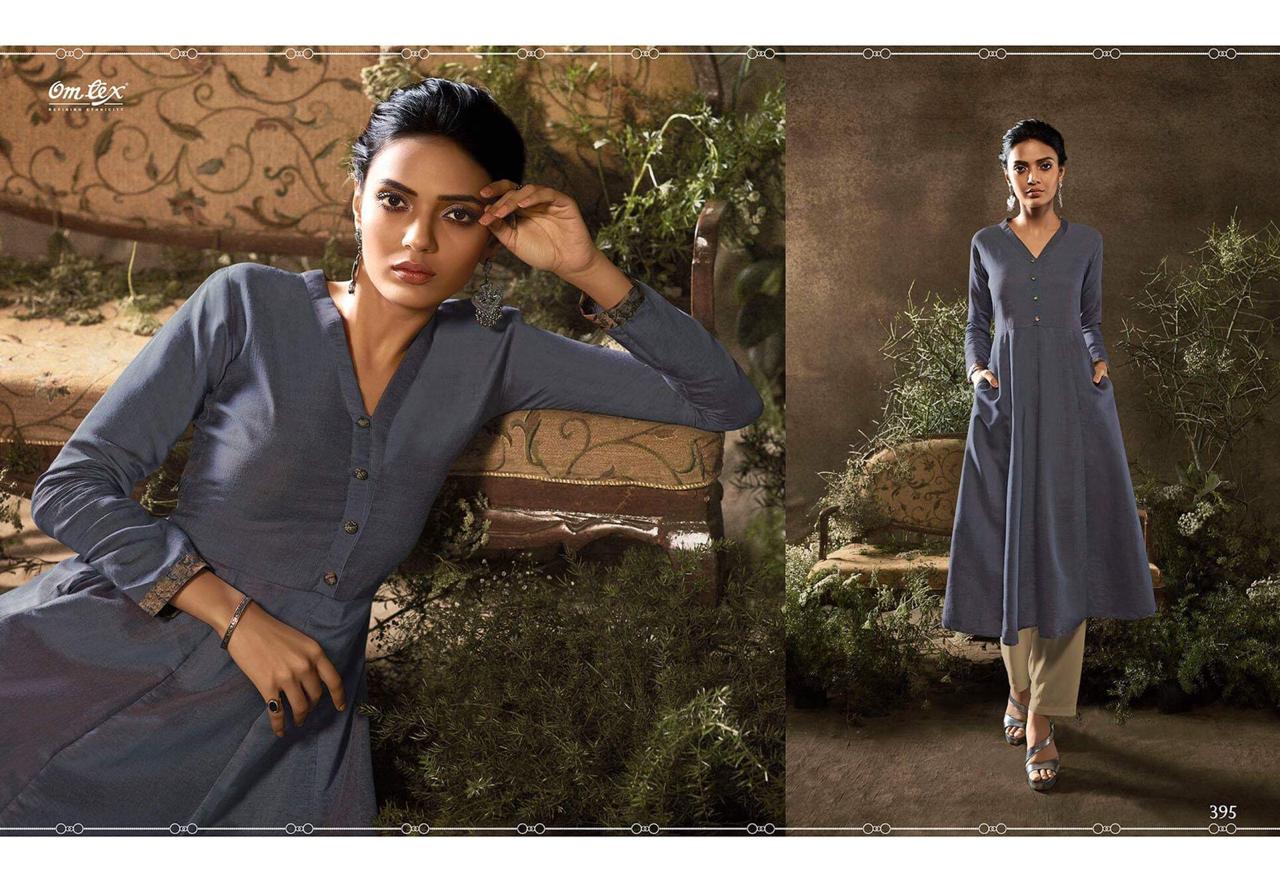 Lize By Om Tex 391 To 396 Series Beautiful Stylish Colorful Fancy Party Wear & Ethnic Wear & Ready To Wear Rabia Silk Kurtis At Wholesale Price