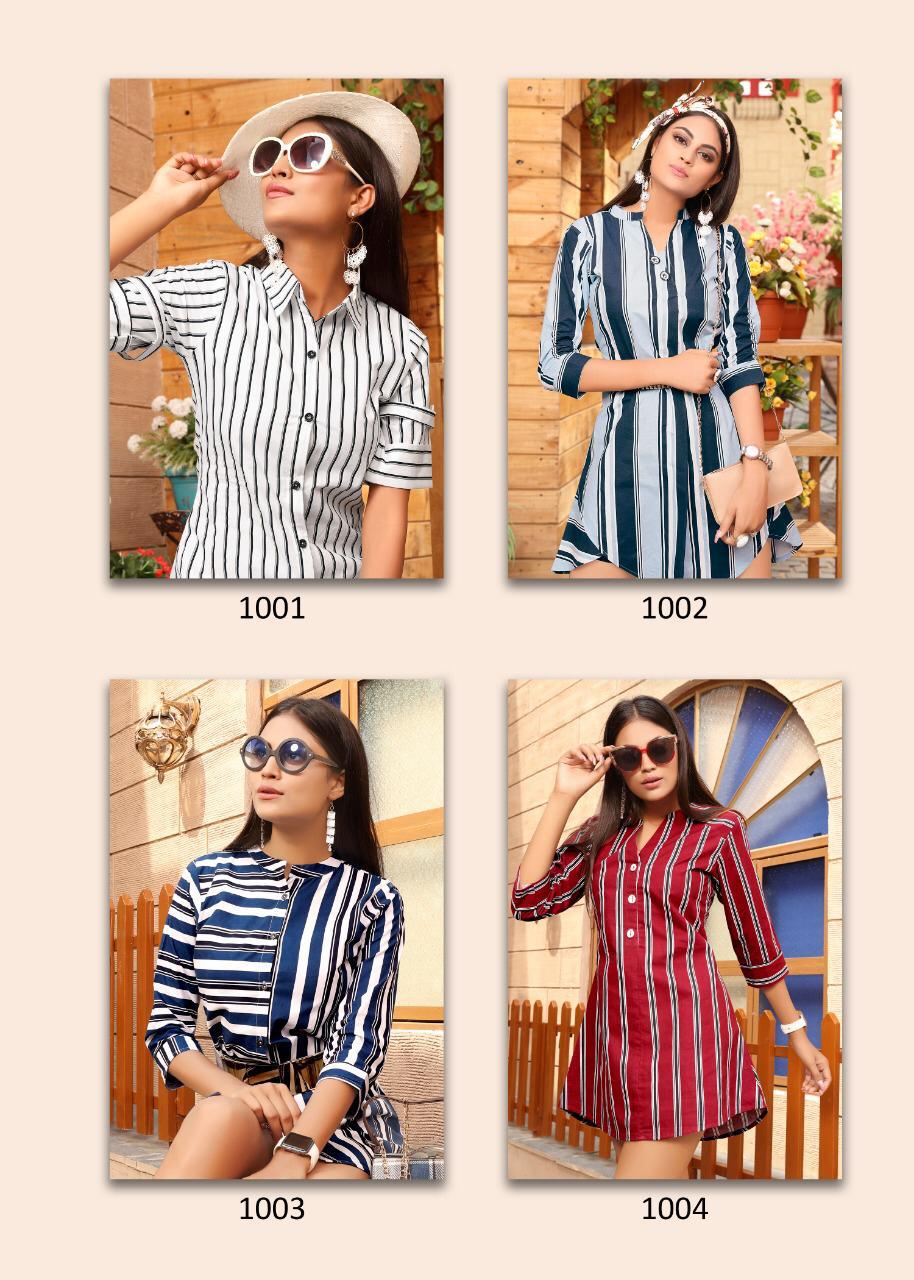 Look Look By Fabfirki 1001 To 1004 Series Beautiful Stylish Colorful Fancy Party Wear & Ethnic Wear & Ready To Wear Imported Cotton Fabric Kurtis At Wholesale Price