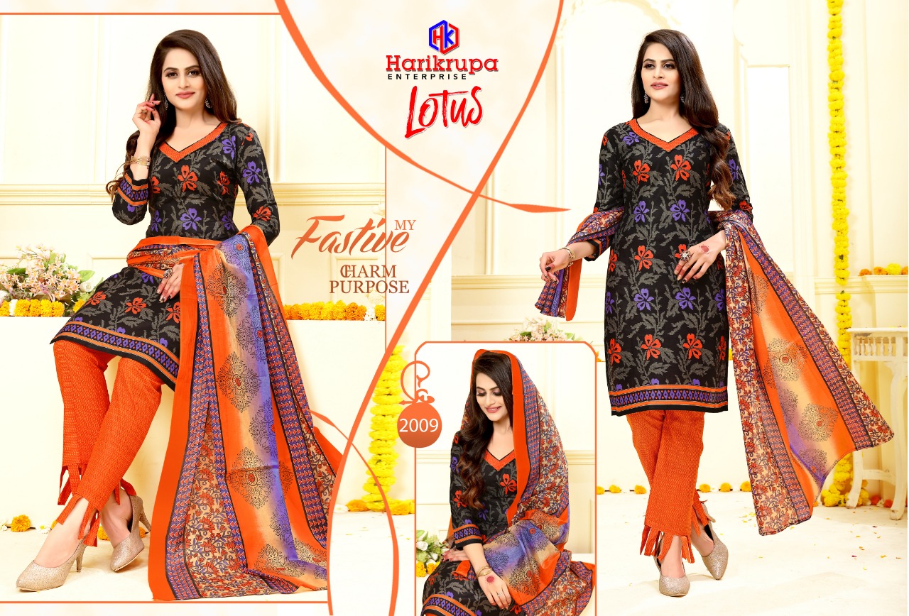 Lotus Vol-3 By Harikrupa 2001 To 2012 Series Indian Traditional Wear Collection Beautiful Stylish Fancy Colorful Party Wear & Occasional Wear Cotton Printed Dress At Wholesale Price