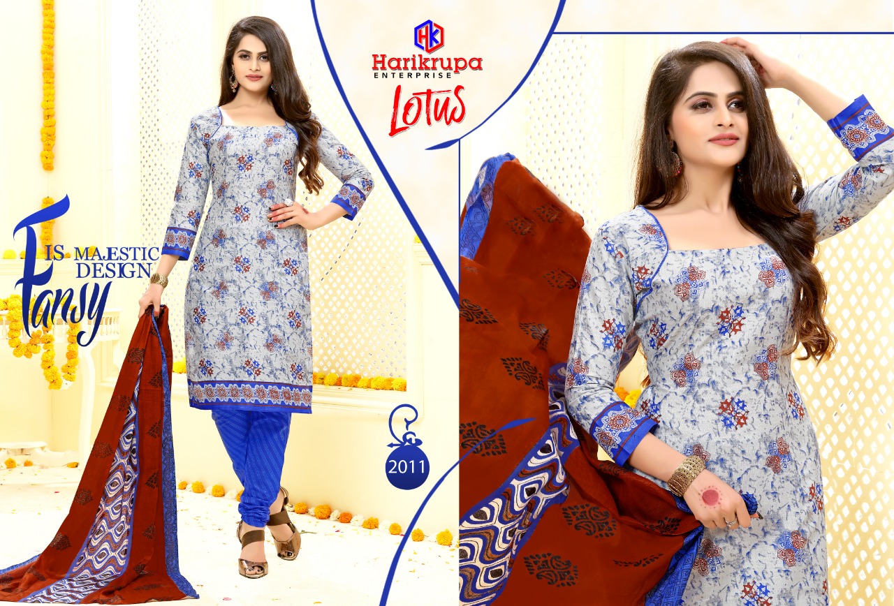 Lotus Vol-3 By Harikrupa 2001 To 2012 Series Indian Traditional Wear Collection Beautiful Stylish Fancy Colorful Party Wear & Occasional Wear Cotton Printed Dress At Wholesale Price