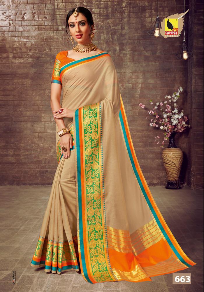 Lotus Nx By Ashika Sarees Indian Traditional Wear Collection Beautiful Stylish Fancy Colorful Party Wear & Occasional Wear Chanderi Cotton Sarees At Wholesale Price