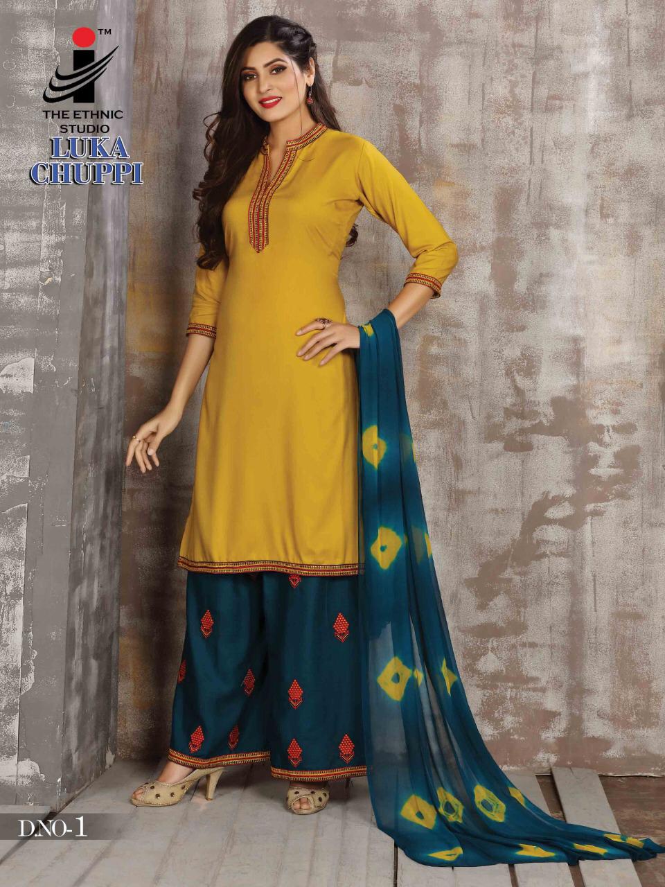 Luka Chuppi By The Ethnic Studion 1 To 8 Series Designer Collection Suits Beautiful Stylish Fancy Colorful Party Wear & Occasional Wear Heavy Rayon Printed Dresses At Wholesale Price