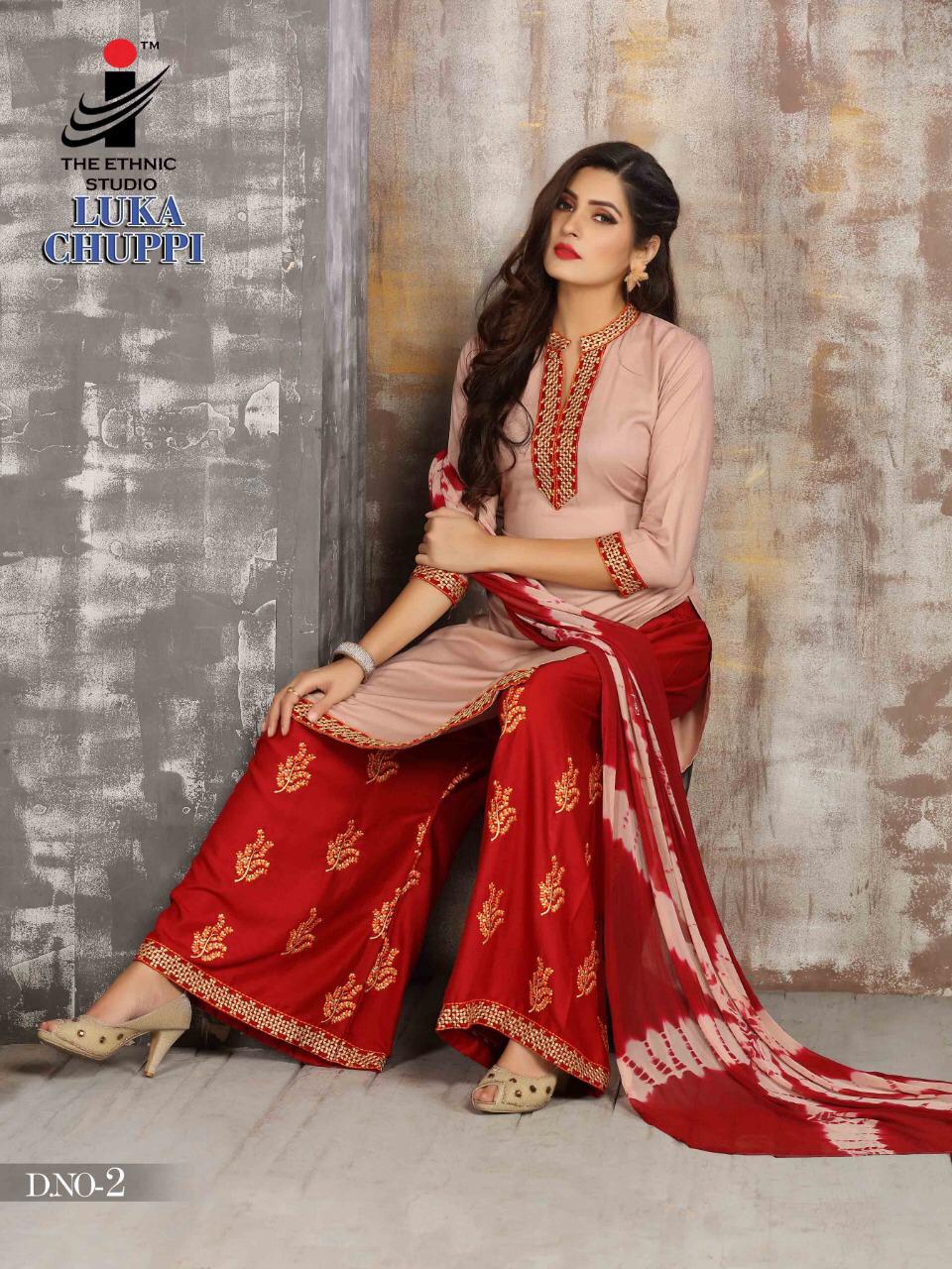 Luka Chuppi By The Ethnic Studion 1 To 8 Series Designer Collection Suits Beautiful Stylish Fancy Colorful Party Wear & Occasional Wear Heavy Rayon Printed Dresses At Wholesale Price
