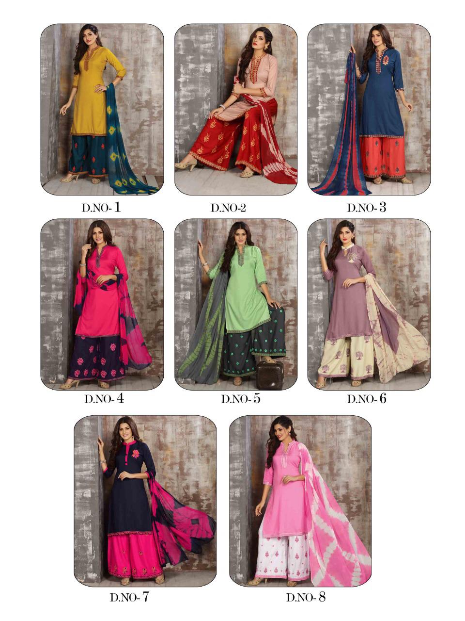 Luka Chuppi By The Ethnic Studion 1 To 8 Series Designer Collection Suits Beautiful Stylish Fancy Colorful Party Wear & Occasional Wear Heavy Rayon Printed Dresses At Wholesale Price