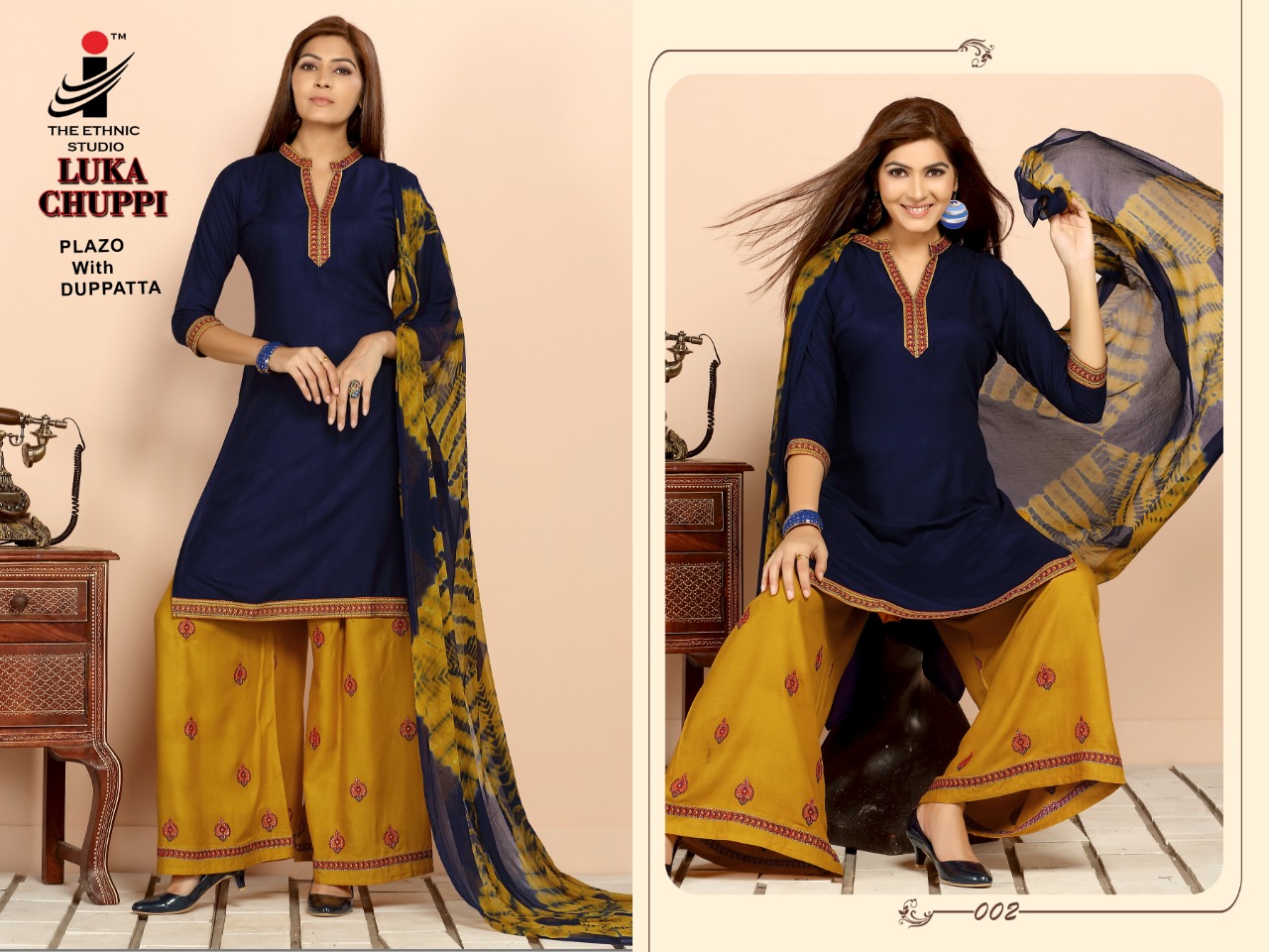Lukka Chuppi Vol-2 By The Ethinic Studio 001 To 008 Series Beautiful Stylish Fancy Colorful Casual Wear & Ethnic Wear & Ready To Wear Heavy Rayon With Embroidery Kurtis At Wholesale Price