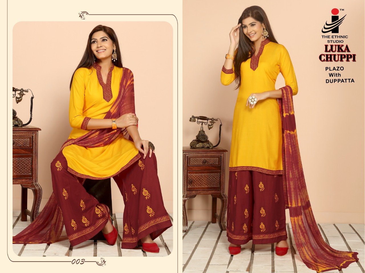 Lukka Chuppi Vol-2 By The Ethinic Studio 001 To 008 Series Beautiful Stylish Fancy Colorful Casual Wear & Ethnic Wear & Ready To Wear Heavy Rayon With Embroidery Kurtis At Wholesale Price