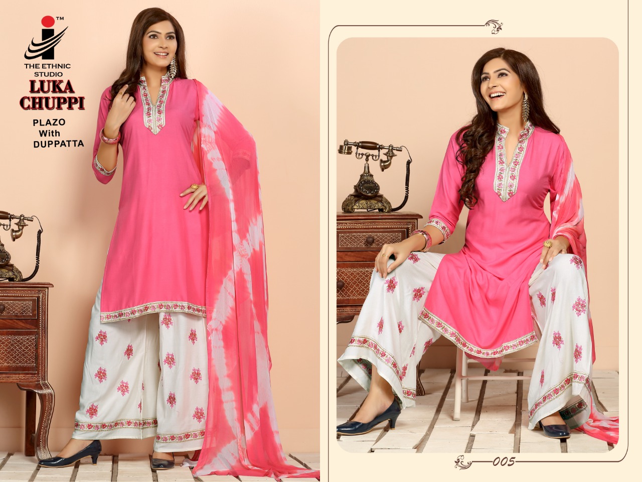 Lukka Chuppi Vol-2 By The Ethinic Studio 001 To 008 Series Beautiful Stylish Fancy Colorful Casual Wear & Ethnic Wear & Ready To Wear Heavy Rayon With Embroidery Kurtis At Wholesale Price